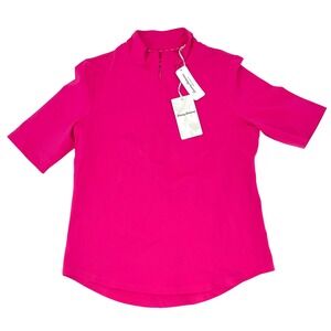 Tommy Bahama Aubrey UPF performance top Island Zone Pink Ruffle Shirt Womens S